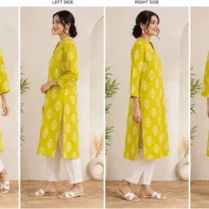 Alternative view of Women Khadi Cotton Kurta Pant Set